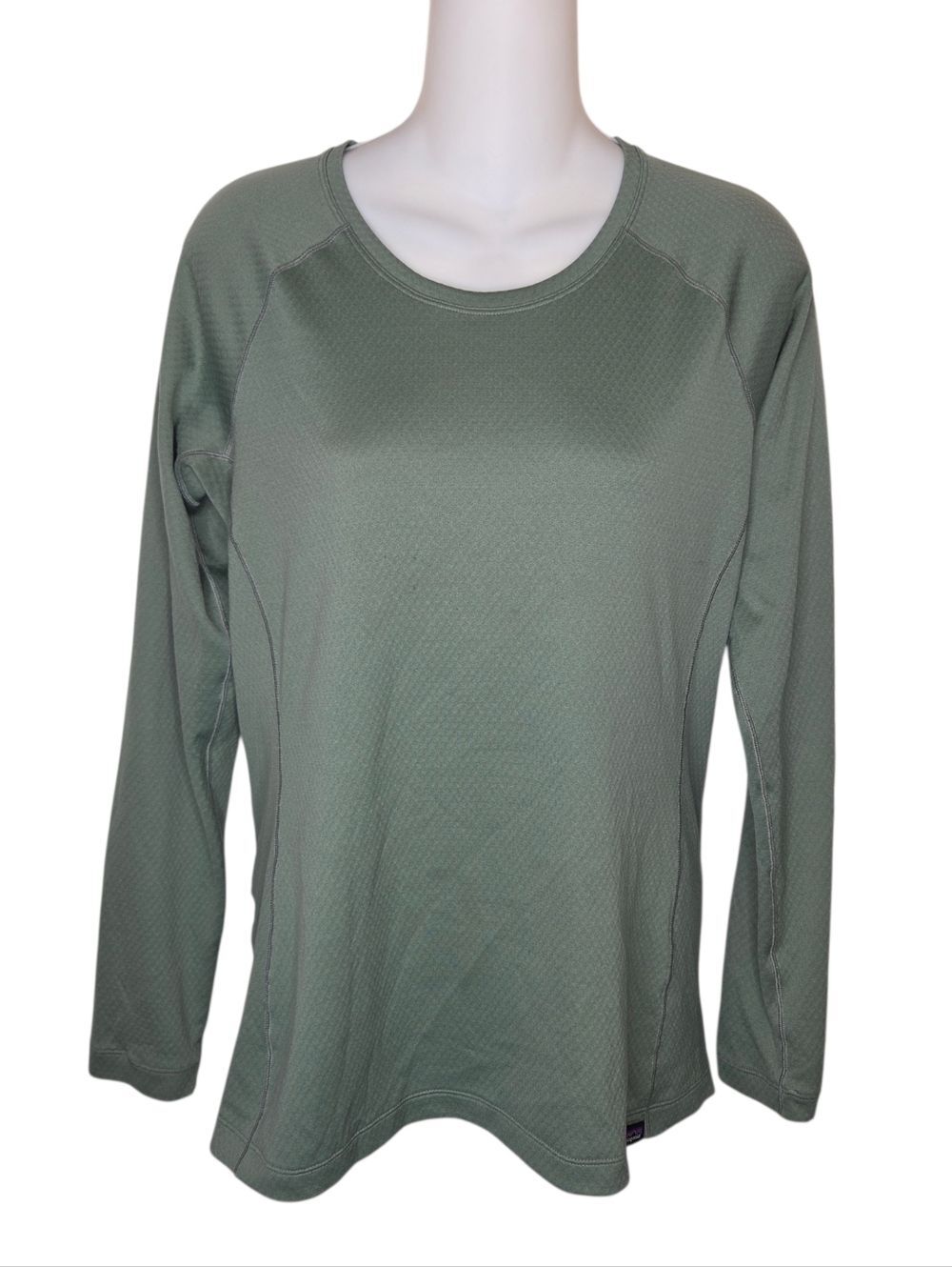 Patagonia Women's Large Capilene Midweight Crew - Sage Green Gorpcore